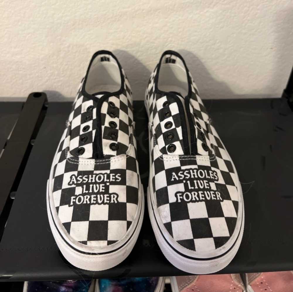 Checkered slip on